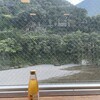 道の駅 十津川郷 - 店内カウンター席から十津川を望む