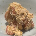 鮨 三心 - 根室産毛蟹トマト和えもの