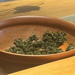 鮨 三心 - 筋青のり(川のり)シャリ