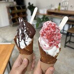 happiness - 料理写真:ちょこブラウニー、いちごモンブラン(各税込600円)