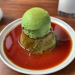 UNITY CAFE - 濃い宇治抹茶のプリンアフォガート 