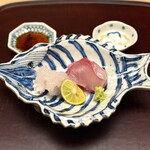 徳ㇵ本也 - ・明石市産 ハモとツバスのお造り