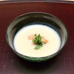 徳ㇵ本也 - ・北海道産 紫雲丹と野菜の豆乳スープ