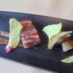 カーサ・デル・チーボ - 秋刀魚とパプリカのテリーナ その肝のサルサ