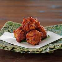 帆立とむかごのさつま揚げ