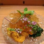 316200648 - 毛がにとウニ、いちじく、豆腐 加減酢のジュレ