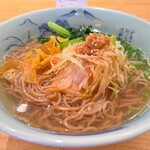広尾はしづめ - 蒸し鶏と千寿葱の温麺