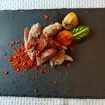 カーサ ディ ブゥ - お肉のメイン　菰錦豚のクリスピーチリソース