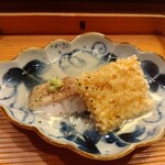 すし処 みや古分店 - 白甘鯛とおこげ