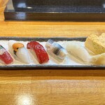 市原江戸銀 - 料理写真:赤身二貫、他おまかせ