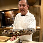 銀座 きた川 - ◾️スッポンの炭火焼き：串に刺して炭火焼きしたスッポンを、炭の香りをつけたまま天麩羅に。