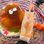 トゥ・ラ・ジョア イズム - 天然車海老のアスピック