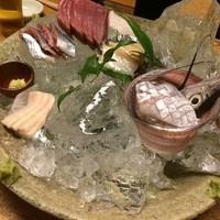銀平 北新地店 - 刺身特上盛り合わせ・・・アワビを混ぜてもらいました。