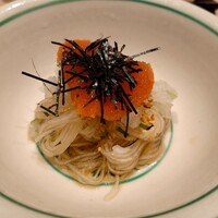 鮨 龍次郎 - 鱈子と玉葱の葛素麺