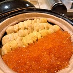 割烹 龍馬 - 雲丹イクラ土鍋ごはん～鯛めし＋北海道産ムラサキウニ＋イクラ
      