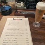 カデルムーロ - メニューの多さに驚きながらビール