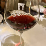 フランス料理 ギャルソン - お店のロゴ入りグラスが可愛いです♡^ ^