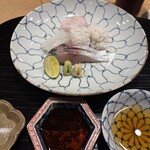 富小路 やま岸 - 淡路鱧、淡路剣先烏賊、愛媛八幡浜甘鯛、淡路鬼鯵造り