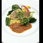 ラ・ロマネ 朝霞 - 真鯛の皮バリっ　サフランライスの香りが素晴らしい　byまみこまみこ