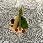 べにや無何有 - 白あえ。マイクロトマトが絶妙でした。