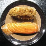 みかみ - 鱧蒲焼とサーモンの寿司