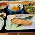 一福 - 銀鮭の塩焼き定食 1000円