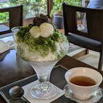 cafe kanro - 料理写真:氷がすごい勢いで溶けます　お一人で運営されているため、氷は一人ずつ提供されるんで、待ってられない感じ☺️　白玉団子がもちもちで美味しかった
