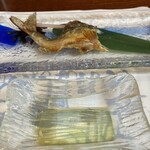 ひろ文 - 【焼物】鮎(蓼酢）頭から全部食べました。