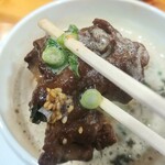 青波 - 煮干し豚骨肉盛つけ麺