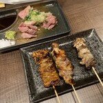 もつ焼 ワイン 酒 チロリ - 串は3本でした♩