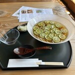 そば処 山の神 - すだち蕎麦（冷かけ）　1450円
