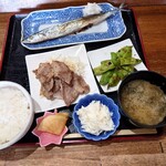 カタヤマ - さんま定食(お値段お任せ)