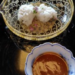 菊乃井 - 向付(鱧落とし　花穂紫蘇　梅肉醤油)