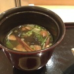 鮨 田なべ - なめこの味噌汁