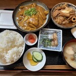 もつ煮食堂 もつひの - ２種盛り定食ご飯大盛り