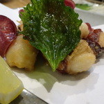 食堂ペスカバ - 地蛸の唐揚げアップ