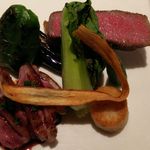 ル・プランタン - 最高ランクの黒毛和牛ロースと青森産鴨の胸肉 自家農園野菜とともに 
