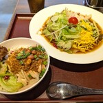 石庫門 - 五目冷やし中華＋よだれ鶏小丼