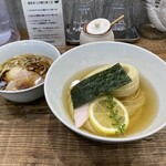 3931WORKS. - 味玉 昆布水つけ麺 醤油（大盛）