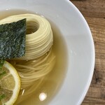 3931WORKS. - 味玉 昆布水つけ麺 醤油（大盛）