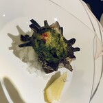 フランス料理 ギャルソン - 日本海のサザエにエスカルゴソース。磯120%✨