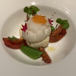 Prime42 steakhouse & sky bar - The combination of hojicha powder, tomato, and cheese was delightful.