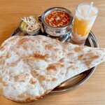 ナンストップ - プレーンナンセット シーフードカレー