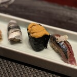 美寿思 - 新子、ウニ、サンマ