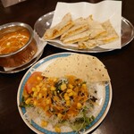 ナマステタージマハル - ナマステコース　このセットに、チキンがありビールもありました