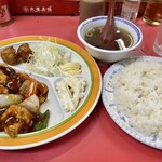 大阪王将 - 酢豚肉団子ハーフ定食