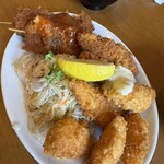さんきち - B定食 イカフライ+串カツ2本+ミックスフライ ¥1,790-