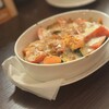 家庭料理 ウフポッシェ - ナスとトマトのチーズ焼きfeatズッキーニ