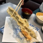 だるまの天ぷら定食 - 穴子25cm