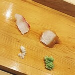 鮨 しゅん輔 - 旬の真鯛とカジキマグロです